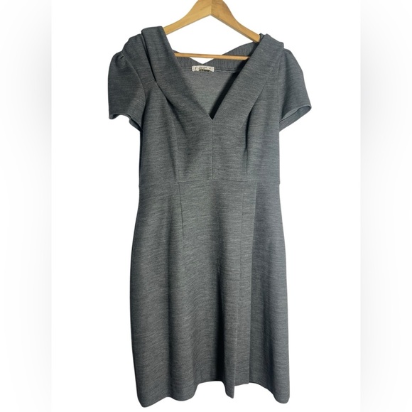 Prada Gray V-Neck Midi Dress - Authentic - Picture 5 of 7